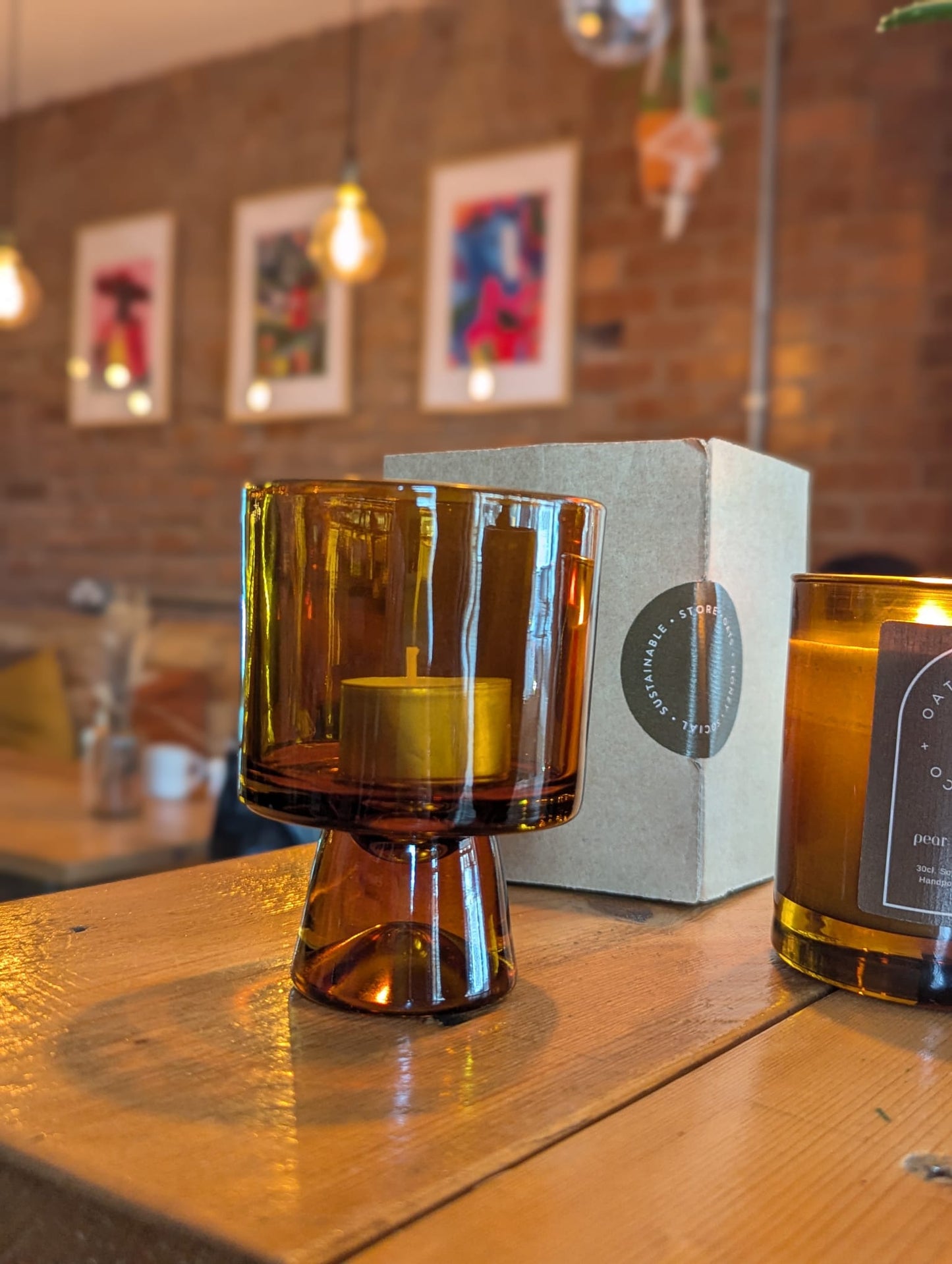 Amber Candle Goblet