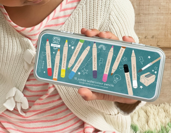 Jumbo Watercolour Pencils Tin: Cotton Twist