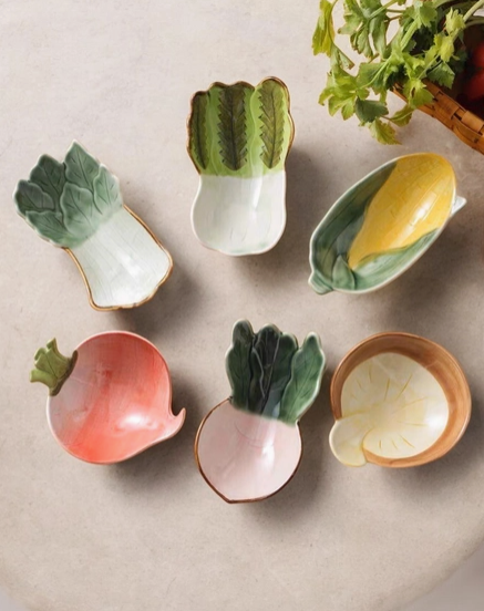 Pink Radish Snack Sauce Dish