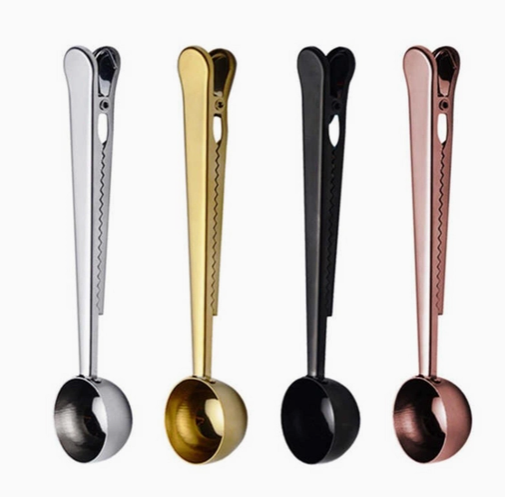 Stainless Steel Coffee Spoon with Bag Clip