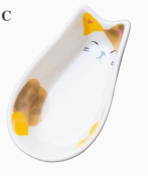 Japanese Style GINGER Cat Ceramic Tiny Plate