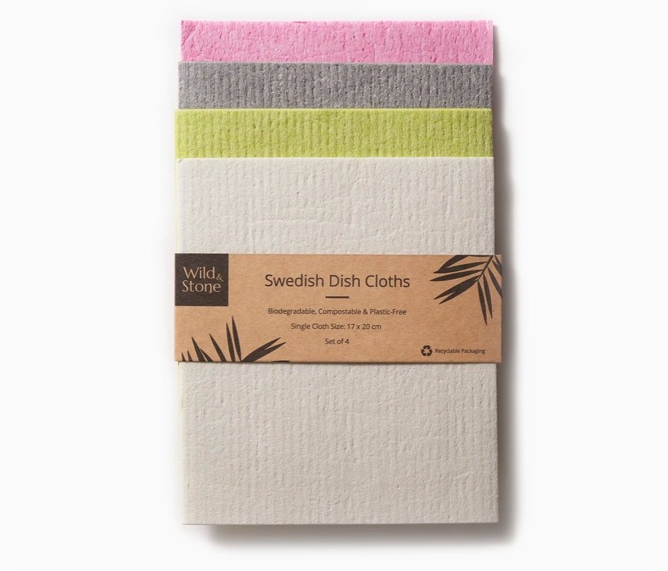 Compostable Swedish Dish Cloths - Set of 4