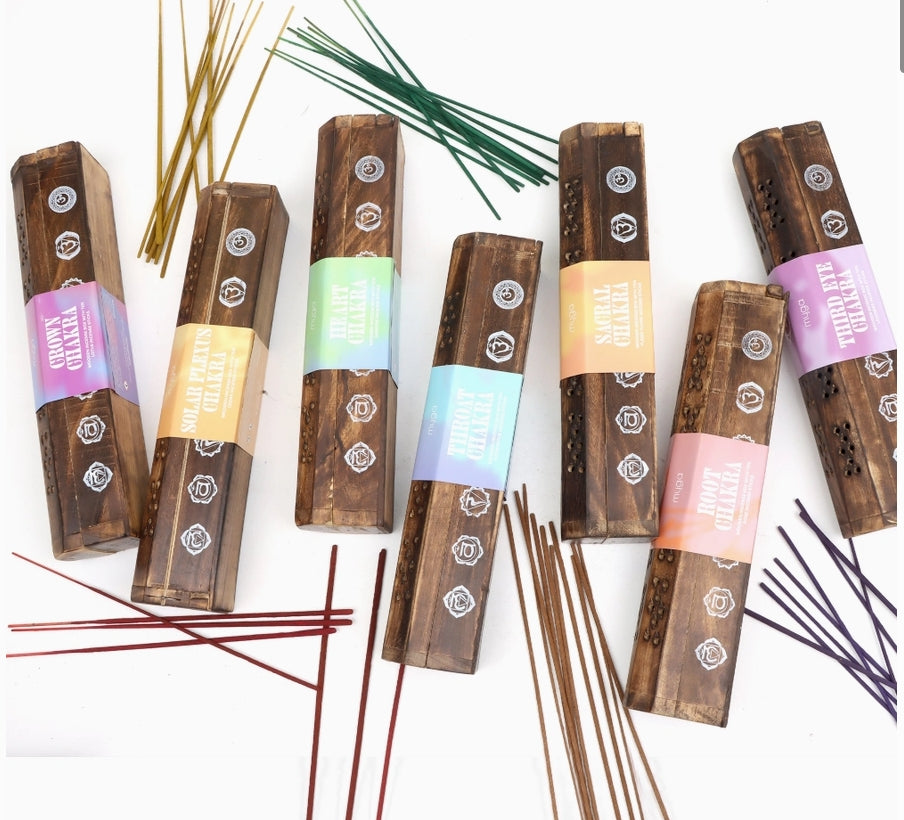MYGA Wooden box with 10 incense sticks