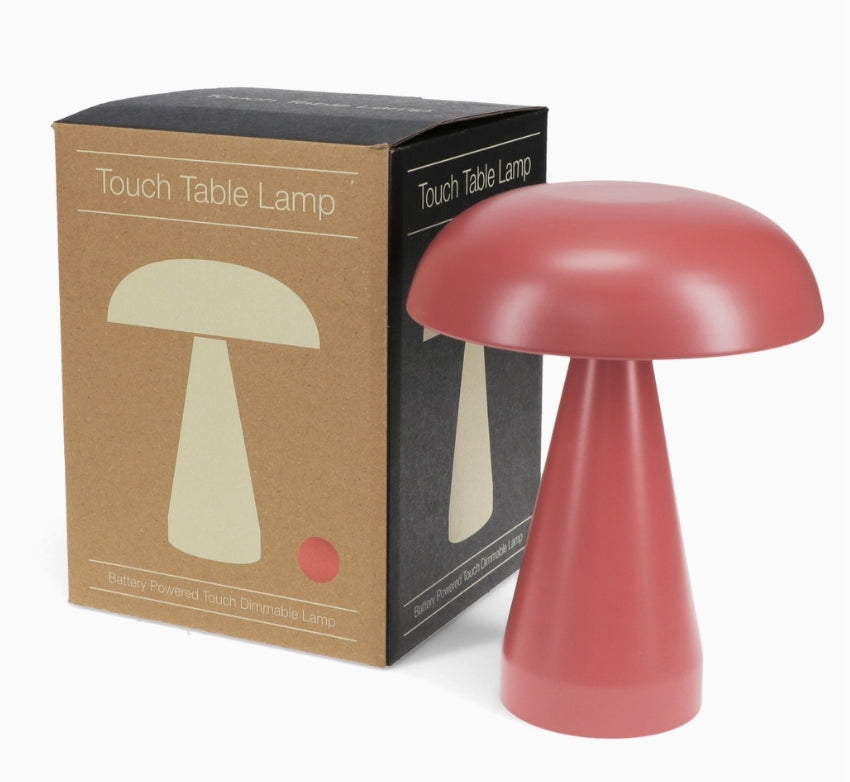 Touch Dimmable Mushroom Table Lamp - Brick red