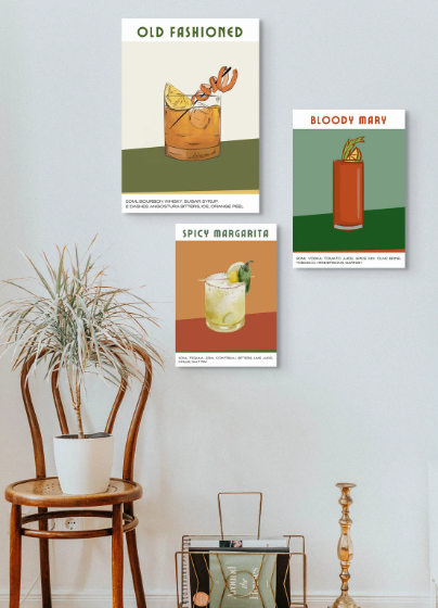 Cocktail Print A4