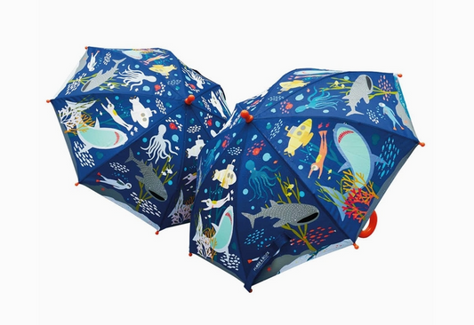 Deep Sea Colour changing Umbrella: Floss and Rock