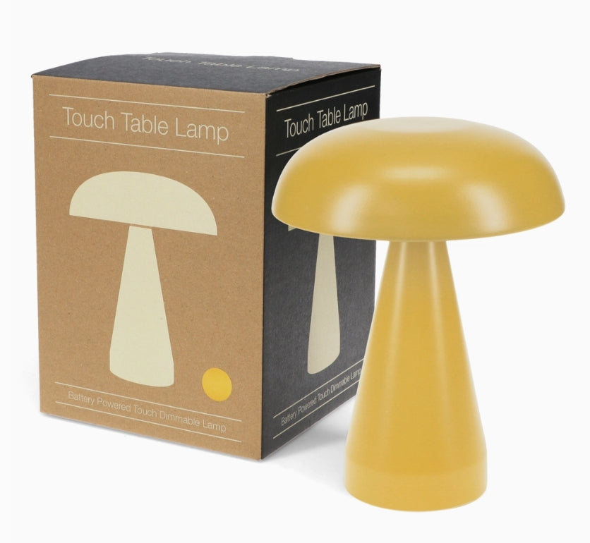 Touch Dimmable Mushroom Table Lamp - Mustard Yellow